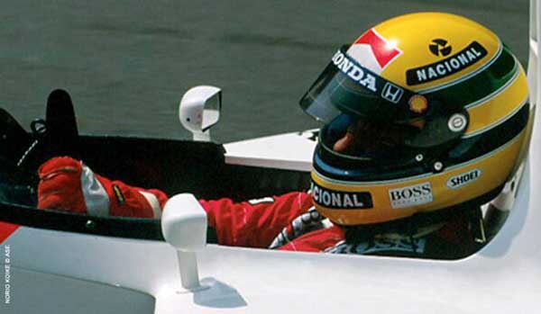 Senna in mclaren cocpit