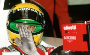 Ayrton Senna at Spa Francorchamps in 1990