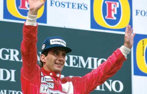 Ayrton Senna in Imola in 1991