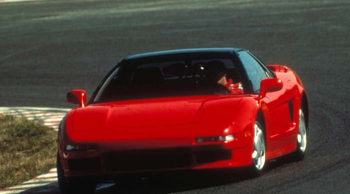 Ayrton Senna testing Honda NSX in 1989