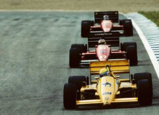 Ayrton Senna by Jim Shelley Ayrton Senna in Lotus in 1987