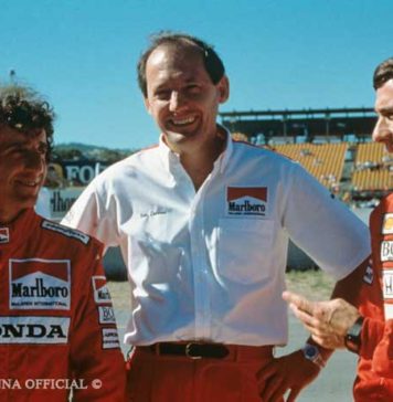 Ayrton Senna and Ron Dennis in 1988