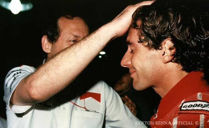 Ayrton Senna and Ron Dennis