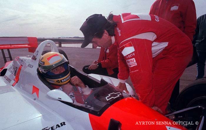 Ayrton Senna Testing Penske 1992