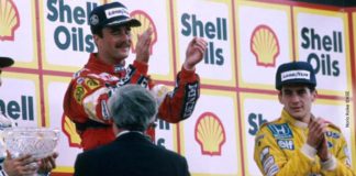 Senna and Mansellni at Podium