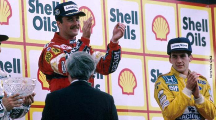 1987 Season Review Senna and Mansellni at Podium