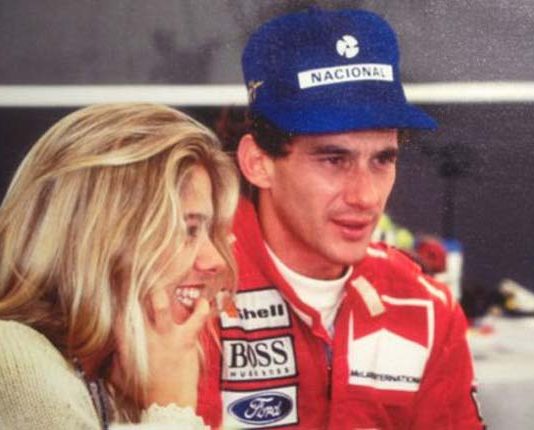 Ayrton Senna and his girlfriend