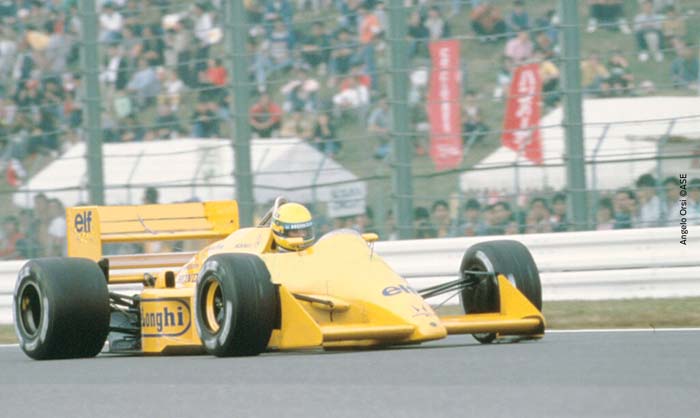 Ayrton Senna at Suzuka in 1987
