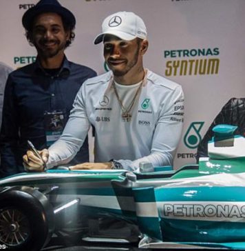 Lewis Hamilton in Brazil