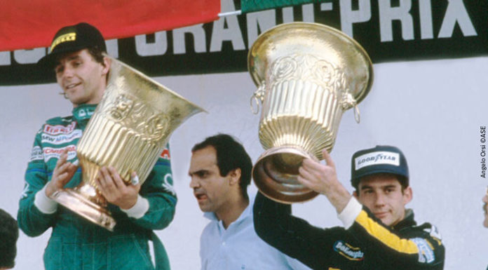 Senna: A man of contrasts Ayrton Senna at Mexico podium in 1986
